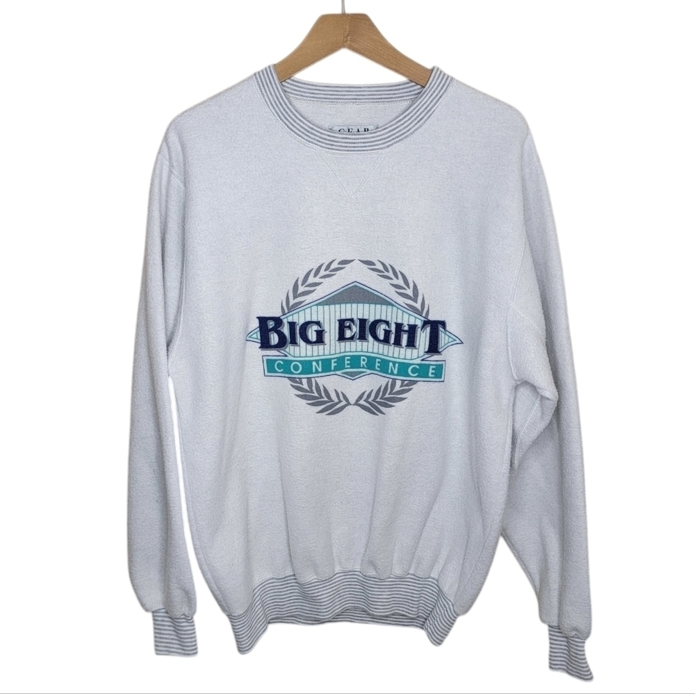 90s Vintage Gear for Sports | Big Eight Conference Graphic Inside Out Sweatshirt